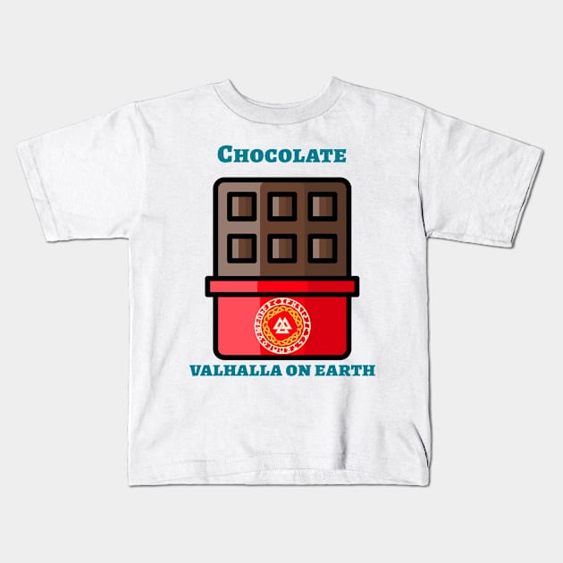 Chocolate Valhalla on earth Kids T-Shirt by Poseidon´s Provisions